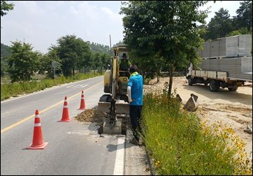 상수도와 거적 공사  쌀은 미소정미소